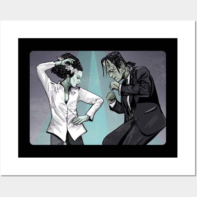 Pulp Frankenstein -cinematic motif Wall Art by FanboyMuseum